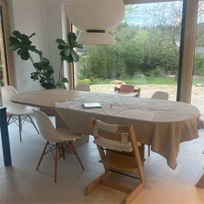 XXL Konferenztisch Eiche Weiß lasiert 3m