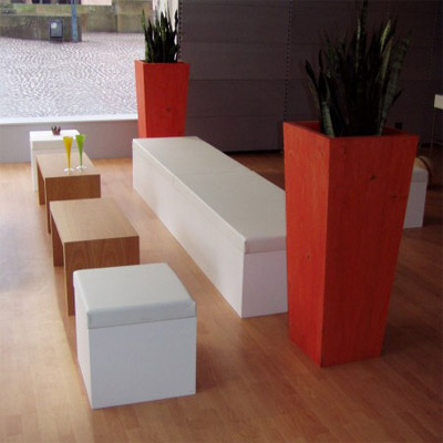 Brückentisch Tisch Sevilla, Bank Sevilla, Hocker Sevilla